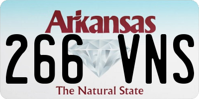 AR license plate 266VNS