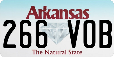 AR license plate 266VOB