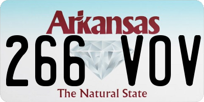 AR license plate 266VOV
