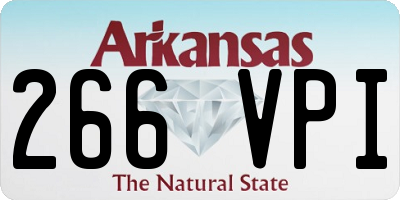 AR license plate 266VPI