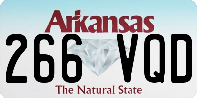 AR license plate 266VQD