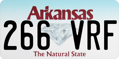 AR license plate 266VRF