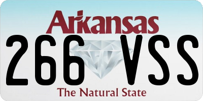 AR license plate 266VSS