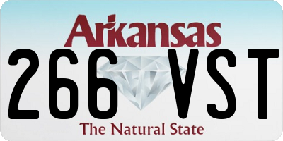 AR license plate 266VST