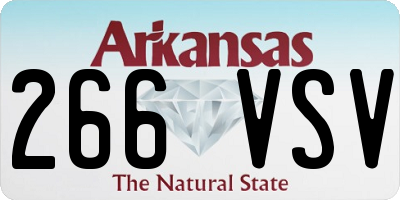 AR license plate 266VSV