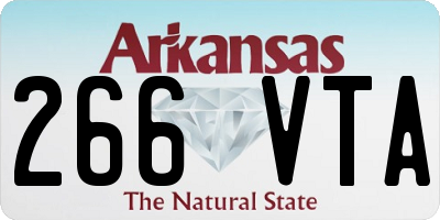 AR license plate 266VTA