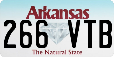 AR license plate 266VTB