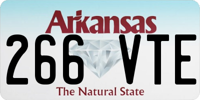 AR license plate 266VTE