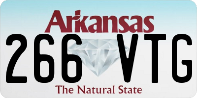 AR license plate 266VTG