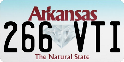 AR license plate 266VTI