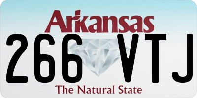 AR license plate 266VTJ