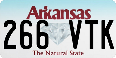 AR license plate 266VTK