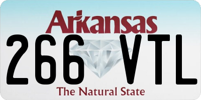 AR license plate 266VTL