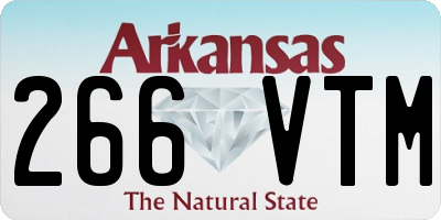 AR license plate 266VTM