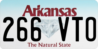 AR license plate 266VTO