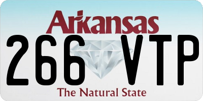AR license plate 266VTP