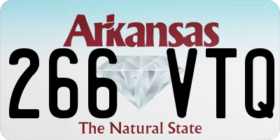 AR license plate 266VTQ
