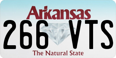 AR license plate 266VTS
