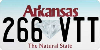 AR license plate 266VTT