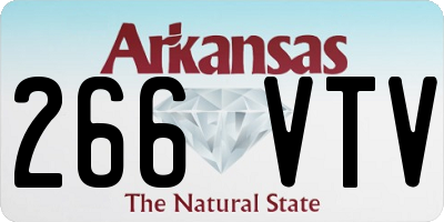 AR license plate 266VTV