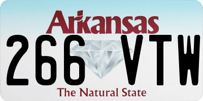 AR license plate 266VTW
