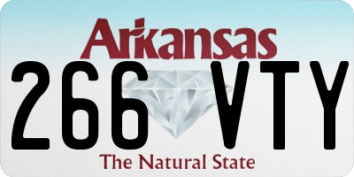 AR license plate 266VTY