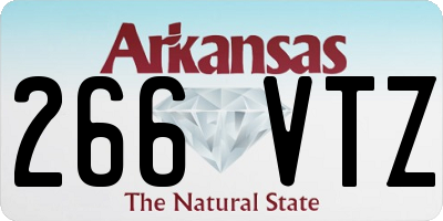 AR license plate 266VTZ