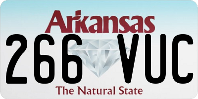 AR license plate 266VUC
