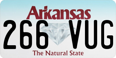 AR license plate 266VUG
