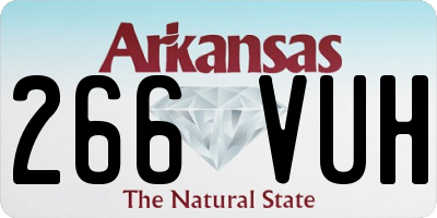 AR license plate 266VUH