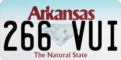 AR license plate 266VUI