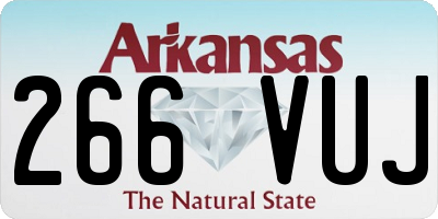 AR license plate 266VUJ