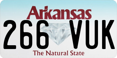 AR license plate 266VUK