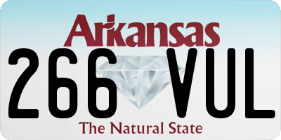 AR license plate 266VUL