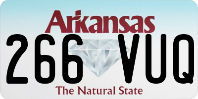 AR license plate 266VUQ