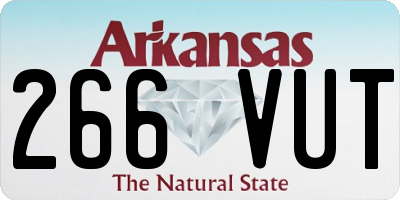 AR license plate 266VUT