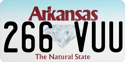 AR license plate 266VUU