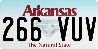 AR license plate 266VUV