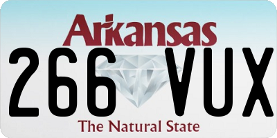 AR license plate 266VUX