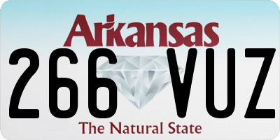 AR license plate 266VUZ