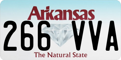 AR license plate 266VVA