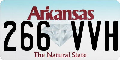 AR license plate 266VVH