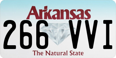 AR license plate 266VVI