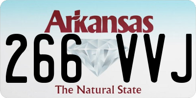 AR license plate 266VVJ