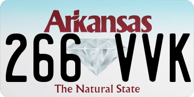 AR license plate 266VVK