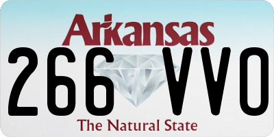AR license plate 266VVO