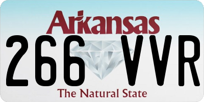 AR license plate 266VVR