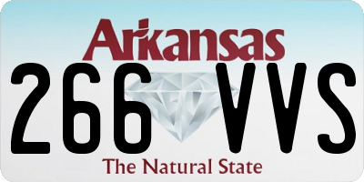 AR license plate 266VVS