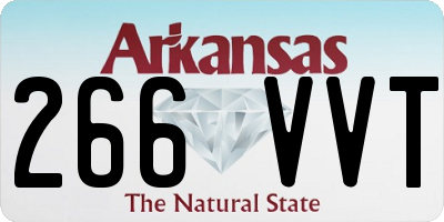 AR license plate 266VVT