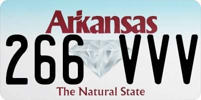 AR license plate 266VVV
